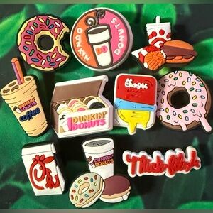 10 Duckin and Chick Fil A Croc Charms Jibbit Shoe Charm Disney Croc Charms